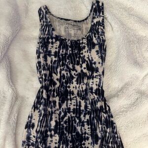 Eddie Bauer Navy and White Tie-Dye Mini Dress